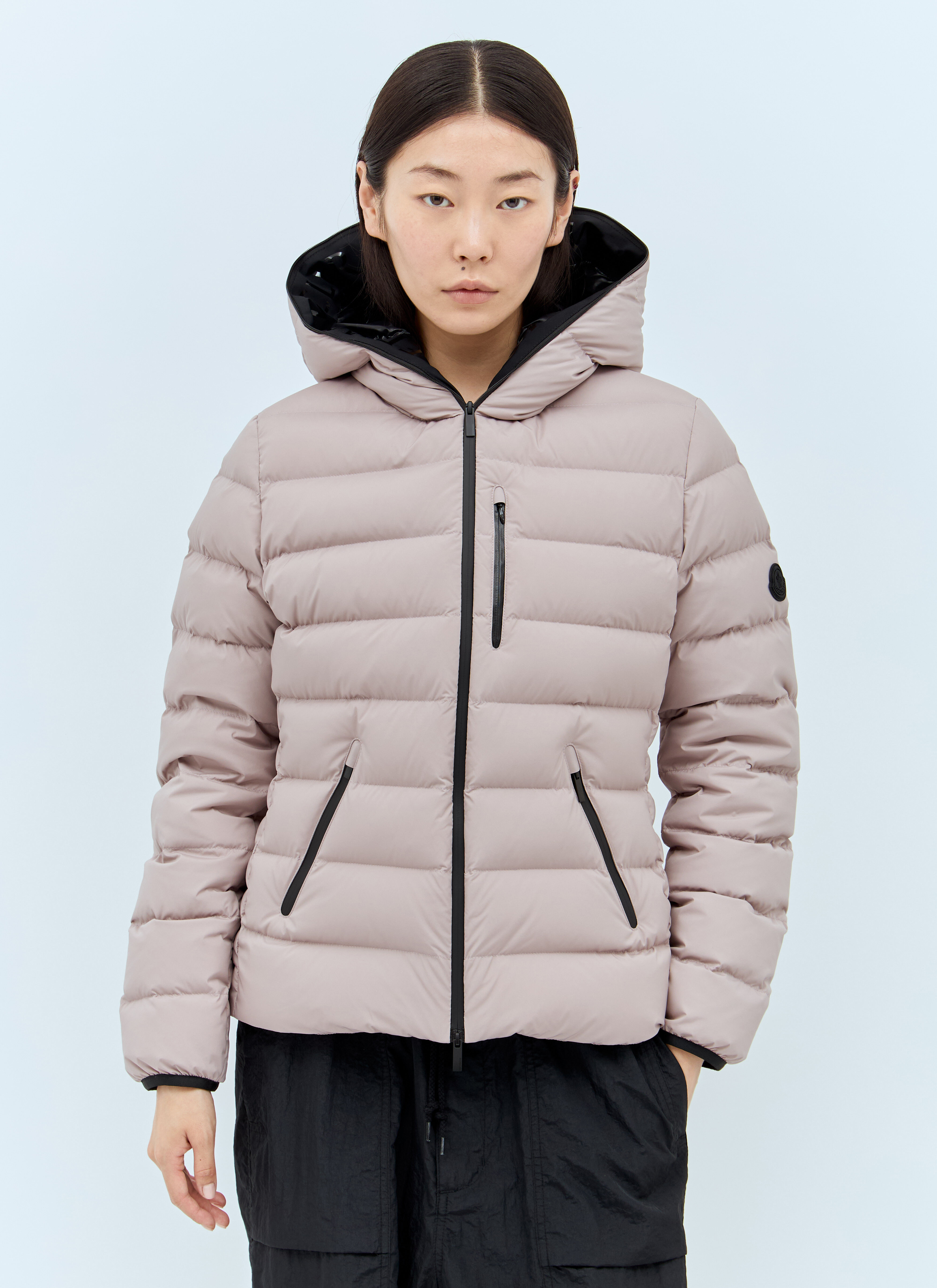 Moncler Herbe Short Down Jacket in Pink fur Damen LN CC