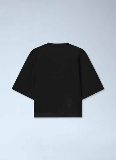 LN-CC® - Palm Angels: Curved Logo Boxy T-Shirt - Black Palm Angels Curved Logo Boxy T-Shirt Black pma0266213