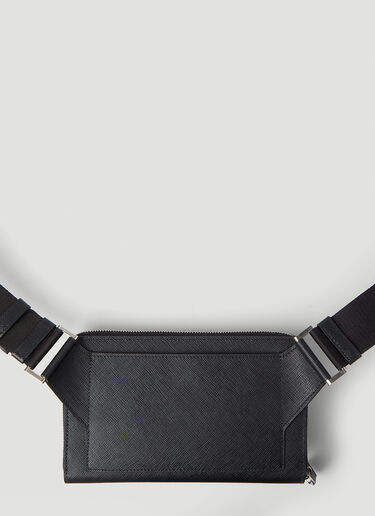 Prada Logo Motif Woven Beltbag Black pra0149064
