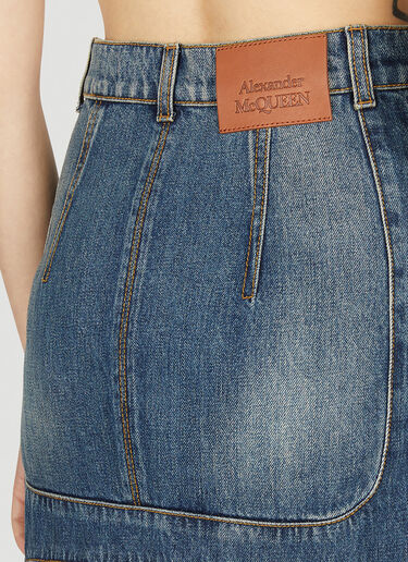 Alexander McQueen Denim Skirt Blue amq0251026