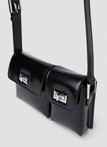 Baby billy black semi patent leather bag | Designer Collection | Coveti