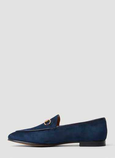 Gucci Jordaan Suede Loafers Blue guc0253099