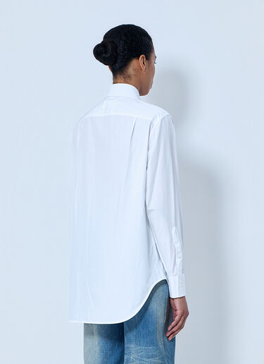 Maison Margiela White Folded V-Neck Collar Shirt White mla0264053