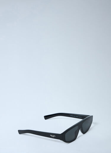 Prada Rectangular Acetate Sunglasses Black lpr0362001