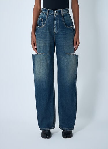 破洞五袋式牛仔裤 Maison Margiela 破洞五袋式牛仔裤 蓝色 mla0261005