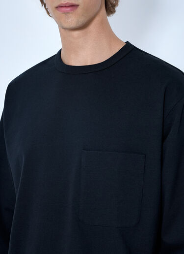 LN-CC® - Lemaire: Boxy Long Sleeve Tee - Black Lemaire Boxy Long Sleeve Tee Black lem0166016