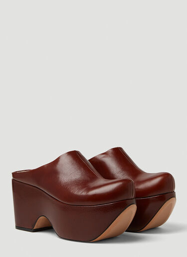 Sportmax 만시아 플랫폼 클로그 브라운 spx0249009