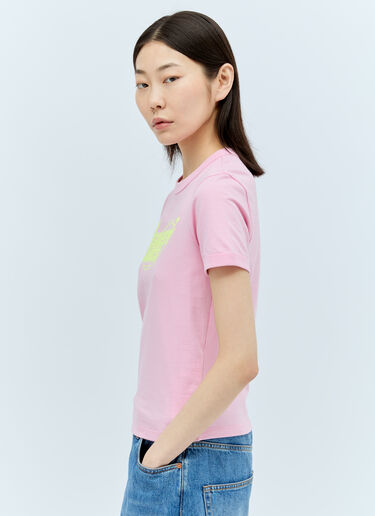 Gucci 图案贴花 T 恤 粉色 guc0255056