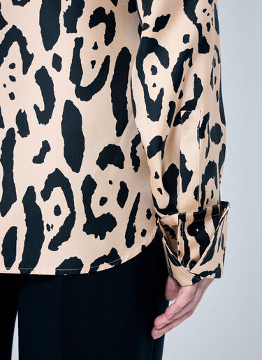 Sportmax Animal-Print Shirt Beige spx0259003