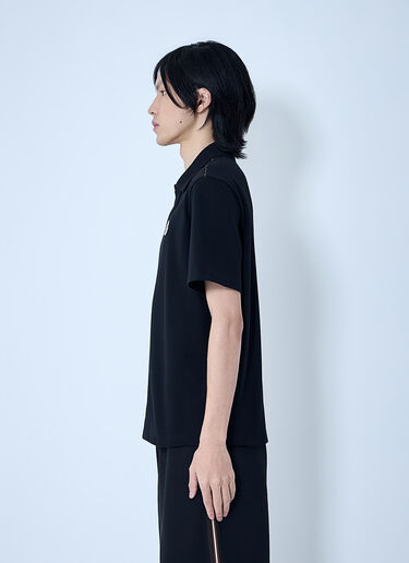 Moncler Embroidered Logo Polo Shirt Black mon0164029