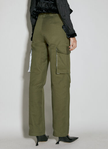 Rabanne Twill Cargo Pants Green pac0253011