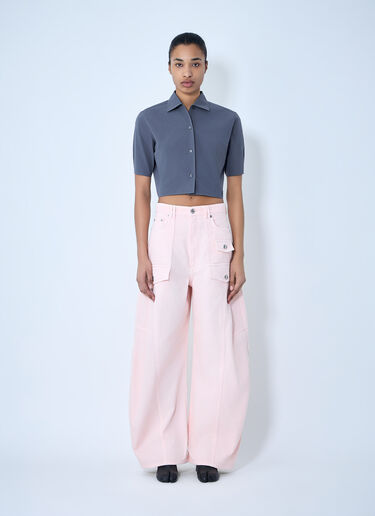 Sportmax High-Waisted Cargo Trousers Pink spx0264002
