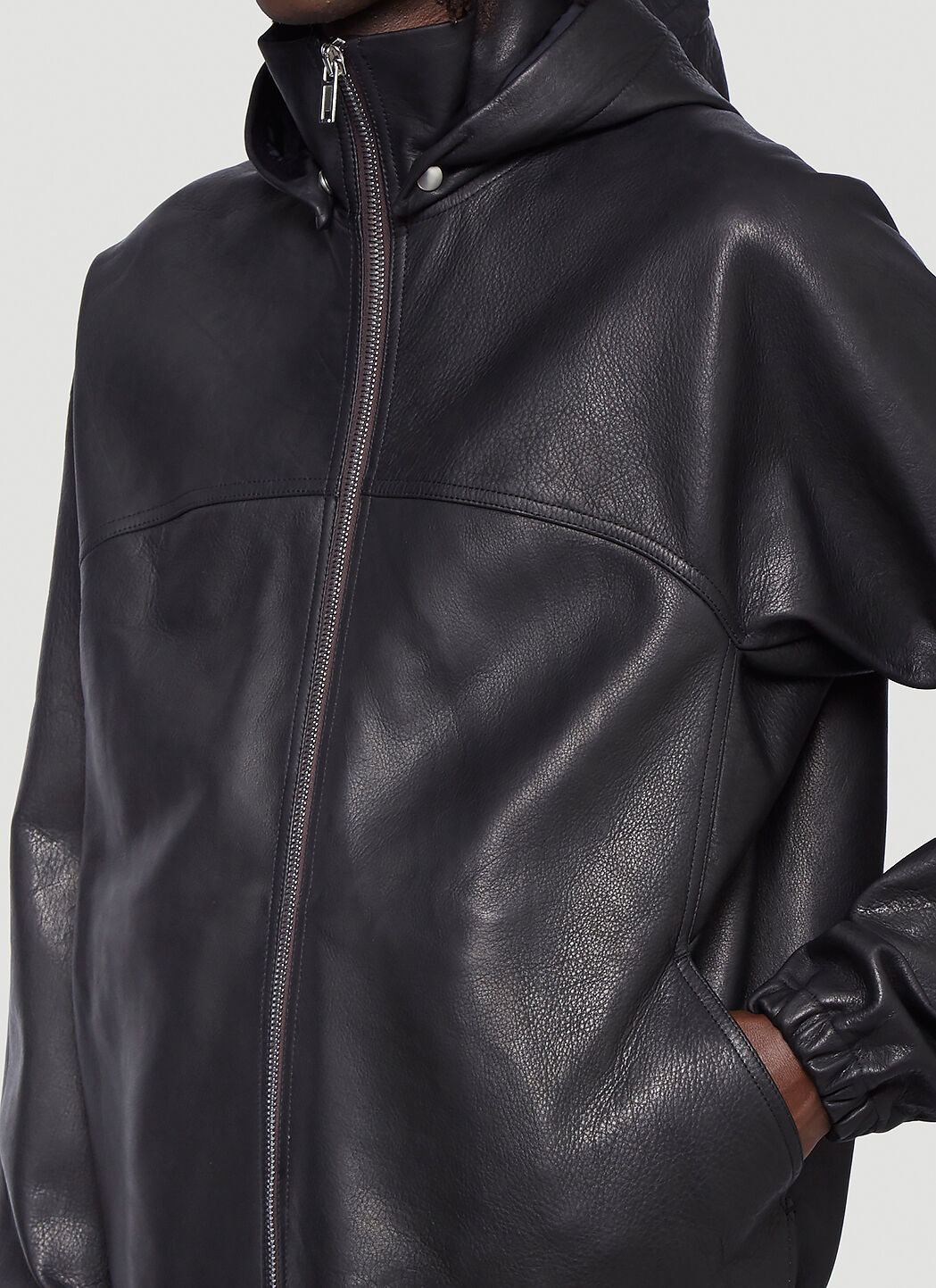 Rick Owens Leather Windbreaker Jacket | LN-CC