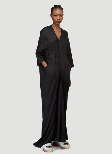 Rick Owens Satin Gown Black ric0239004