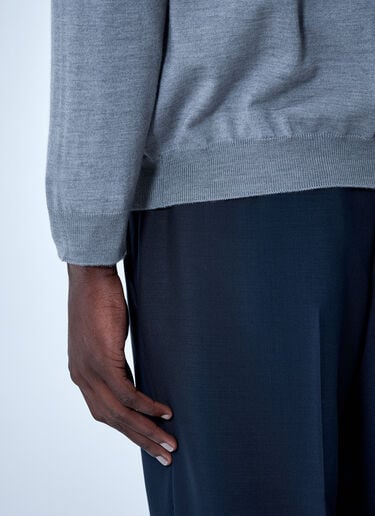 Miu Miu V-Neck Knit Sweater Grey miu0164036