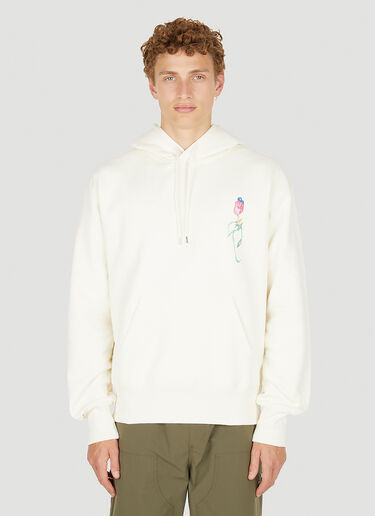 Soulland Flowers Hooded Sweatshirt White sld0150012