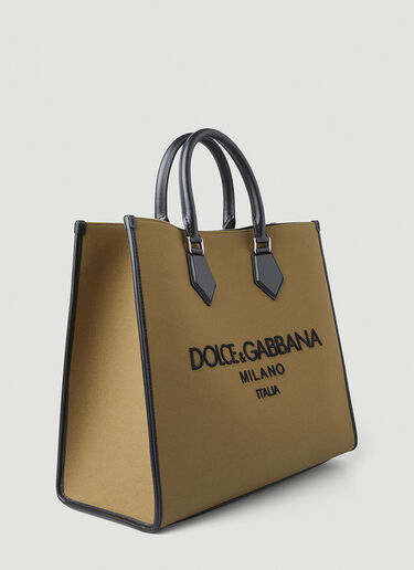 Dolce & Gabbana 刺绣徽标托特包 绿色 dol0147048