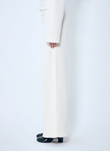 Max Mara Knit Track Pants White max0259006
