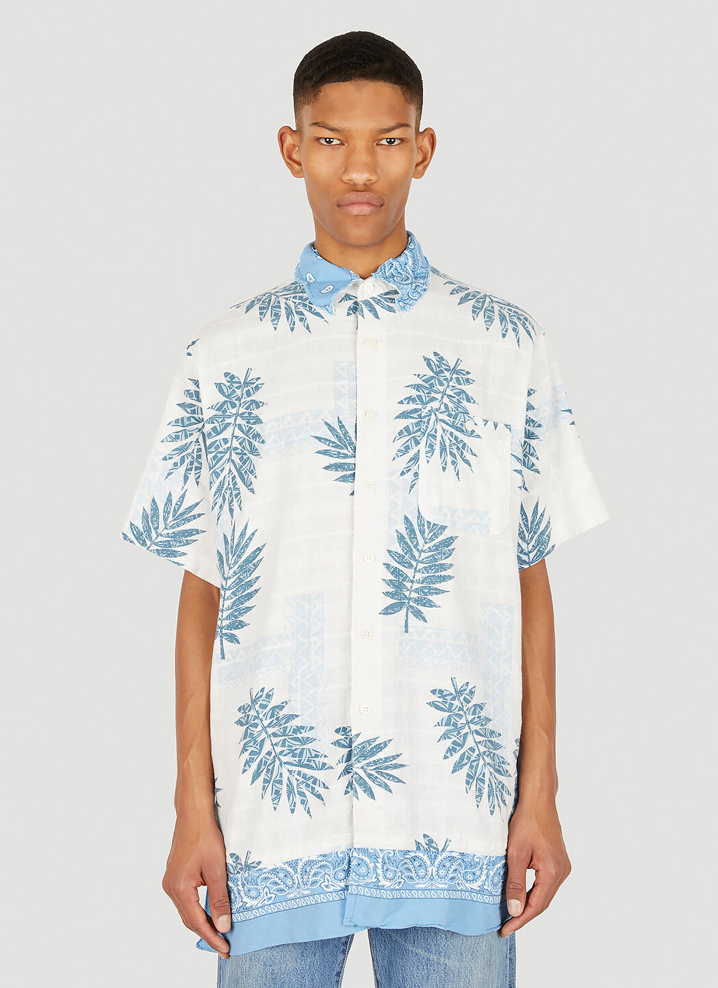 Bonum Aloha 头巾印花衬衫 Blue bon0338003