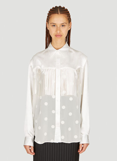 Martine Rose Fringe Shirt White mtr0253005