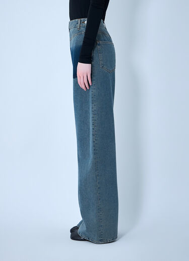 MM6 Maison Margiela Wide-Leg Patch Pocket Jeans Blue mmm0264011
