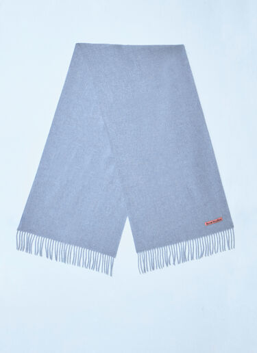 Acne Studios Narrow Fringe Wool Scarf Lilac acn0159033