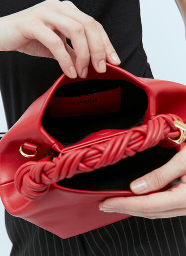GANNI Bou Small Handbag Red gan0254018