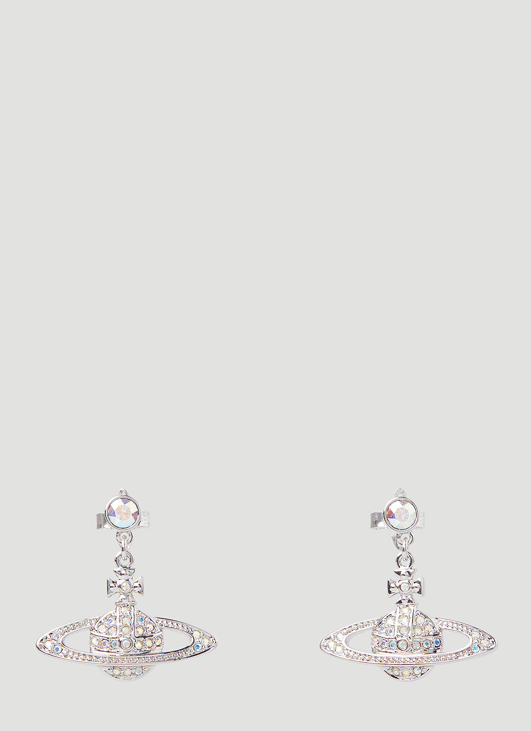 Vivienne Westwood Mini Bas Relief Drop Earrings in Silver LN CC