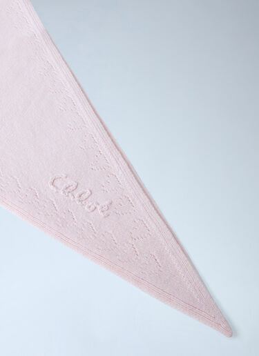 LN-CC® - Chloé: Iconic Wool Scarf - Pink Chloé Iconic Wool Scarf Pink chl0266035