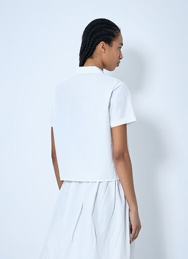 Miu Miu Logo Patch Shirt White miu0260043