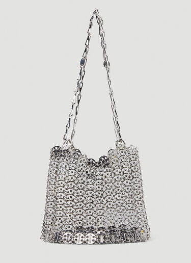 Rabanne 1969 Metallic Disc Shoulder Bag Silver pac0247003