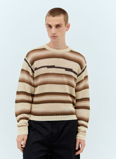 Stüssy 同色系条纹针织衫 米色 sts0157004