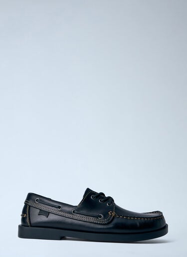 CAMPER Don Leather Boat Shoes Black cmp0164009