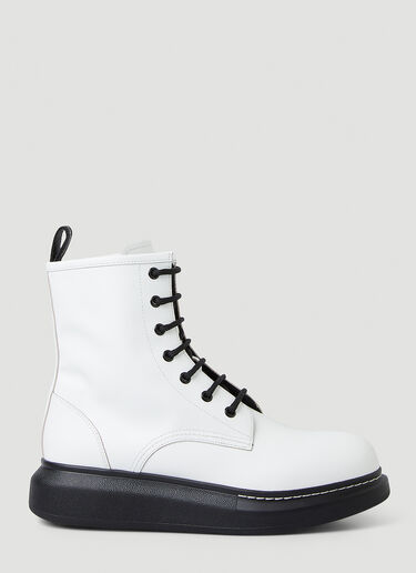 Alexander McQueen Lace-Up Boots  White amq0246013