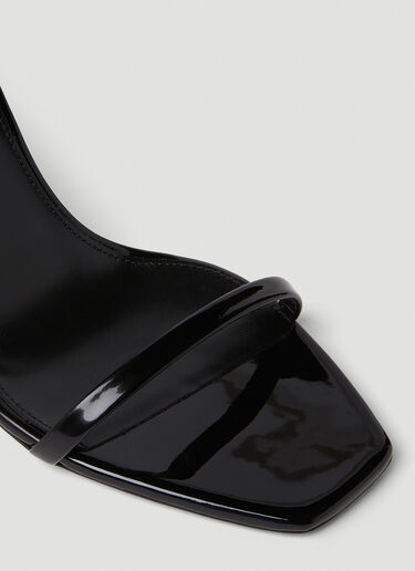 Saint Laurent Opyum 徽标高跟凉鞋 黑色 sla0250073