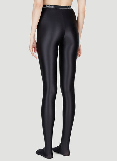 Saint Laurent High Shine Opaque Tights Black sla0253017