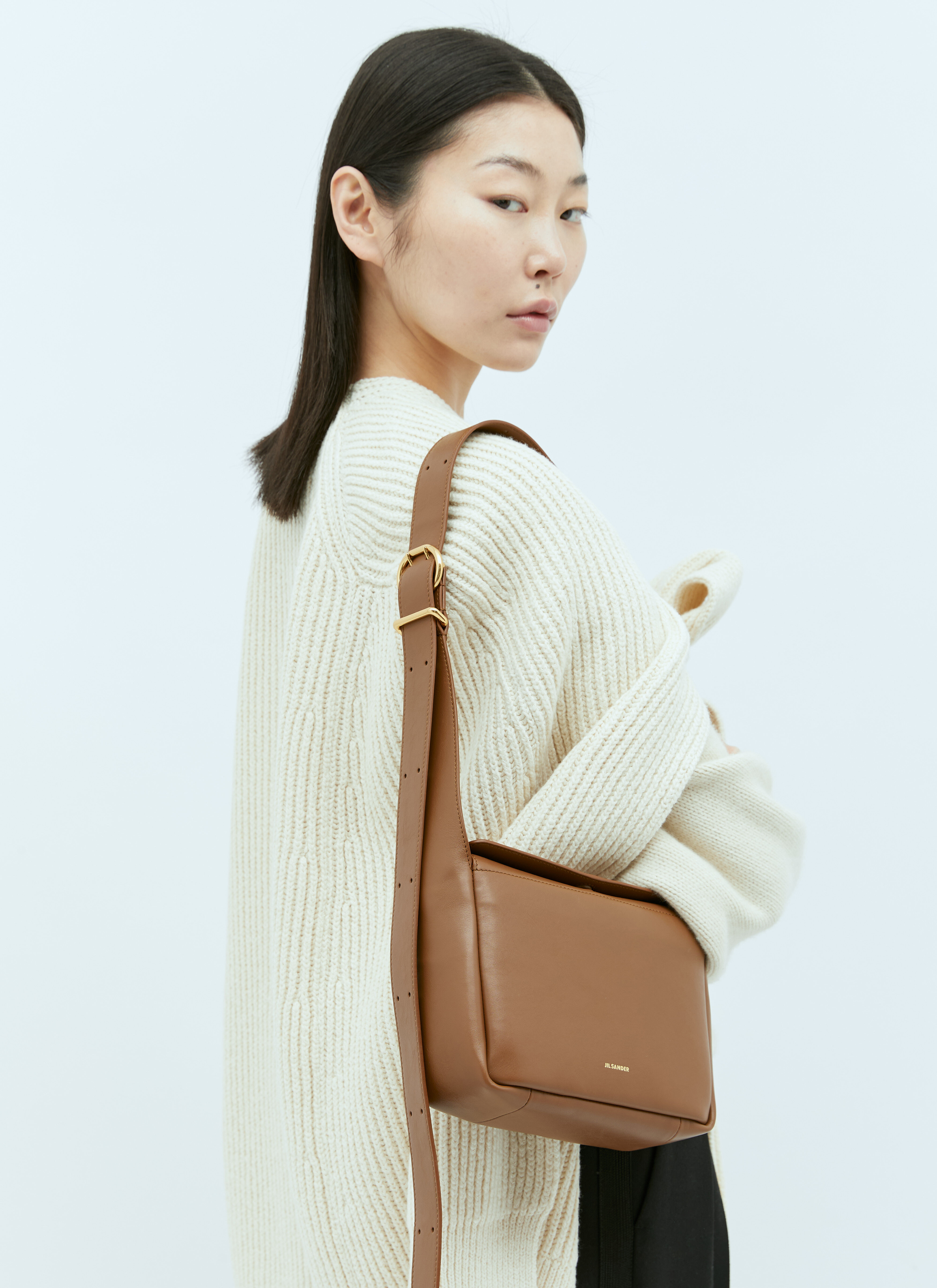 Jil Sander Women s Mini Flap Crossbody Bag in Brown LN CC