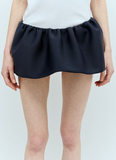 Miu Miu Mohair Mini Skirt Navy miu0256042