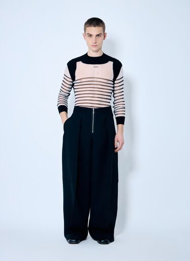 Jean Paul Gaultier Marniniere Mesh And Knit Top White jpg0159004