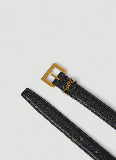 Saint Laurent Monogram 插扣腰带 黑 sla0149049