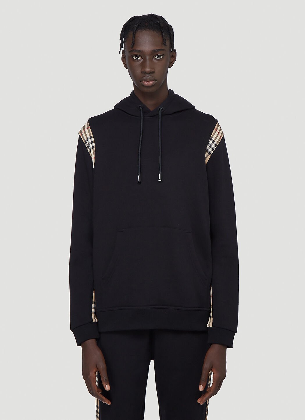 Contrast Trimmed Hooded Sweatshirt