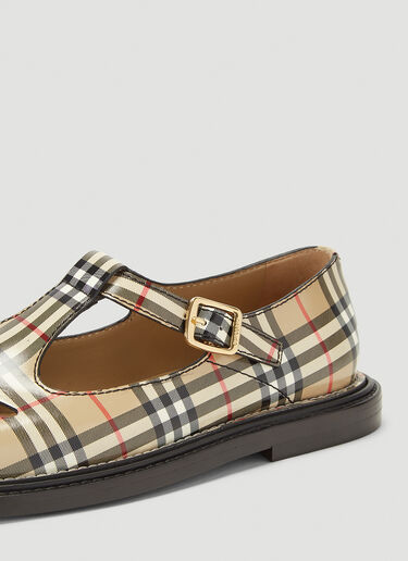 Burberry Vintage-Check T-Bar Shoes Beige bur0239032