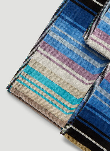 Set of Five Giacomo Towels MissoniHome Set of Five Giacomo Towels Blue wps0644195