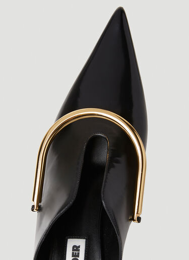 Jil Sander Metallic Arch 小猫跟穆勒鞋 黑色 jil0251041