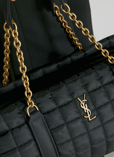 Saint Laurent Gloria Quilted Shoulder Bag Black sla0253146