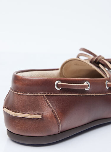 Miu Miu Lace-Up Loafers Brown miu0256013