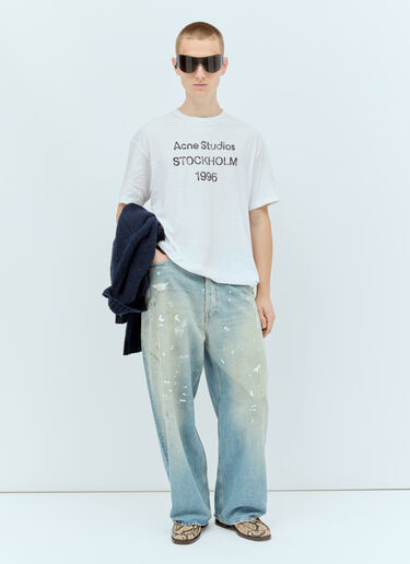 Acne Studios Logo Print T-Shirt White acn0155027