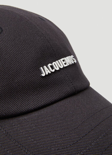 Jacquemus La Casquette Rond Baseball Cap Black jac0350005