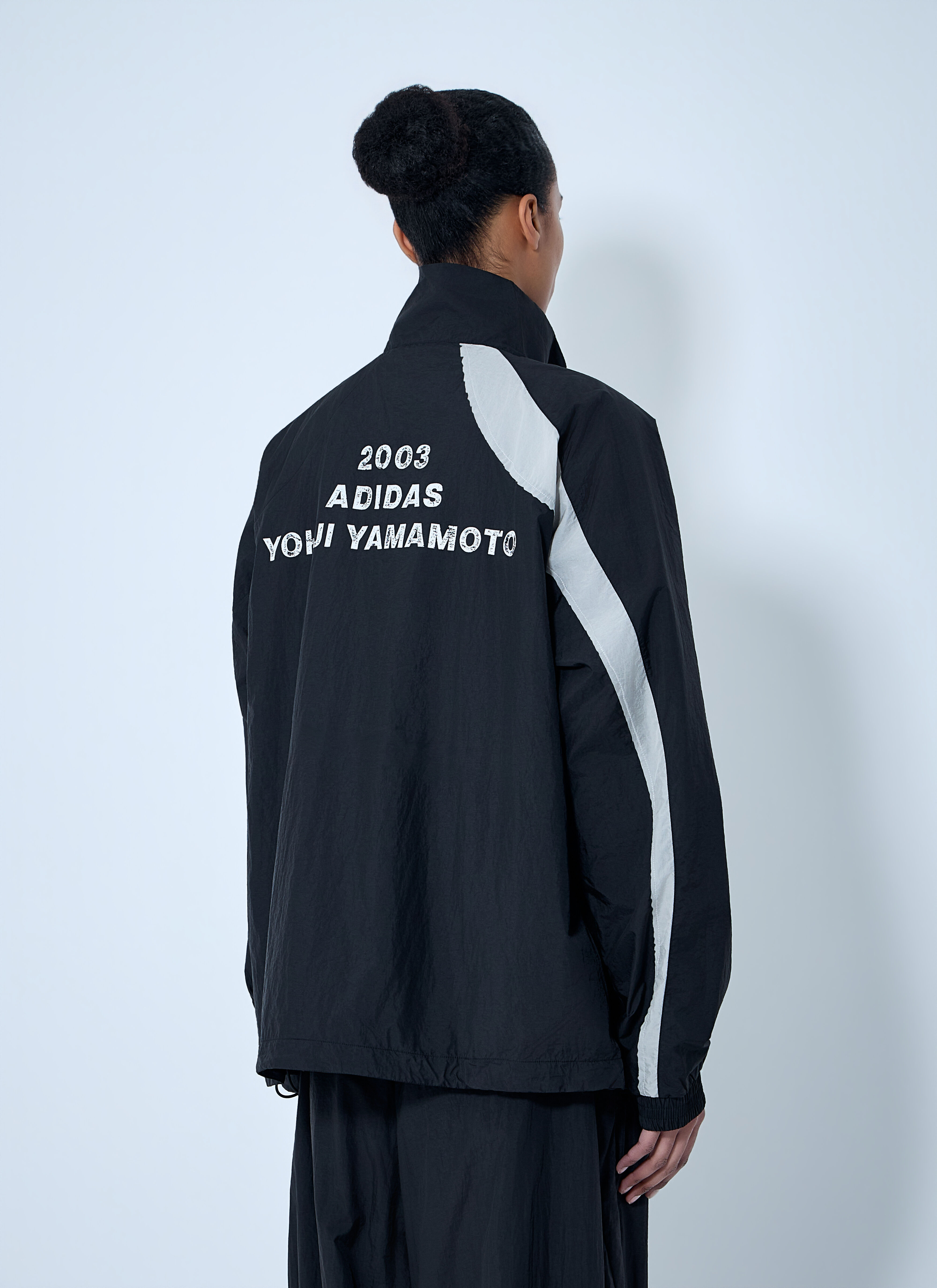 Y-3 レディース ロウエッジ 3 ストライプ ナイロンシェルジャケット の