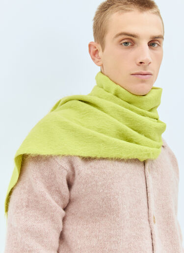 Acne Studios Skinny Fringe Alpaca Scarf Yellow acn0158025